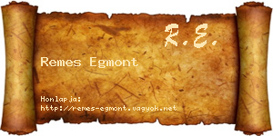 Remes Egmont névjegykártya